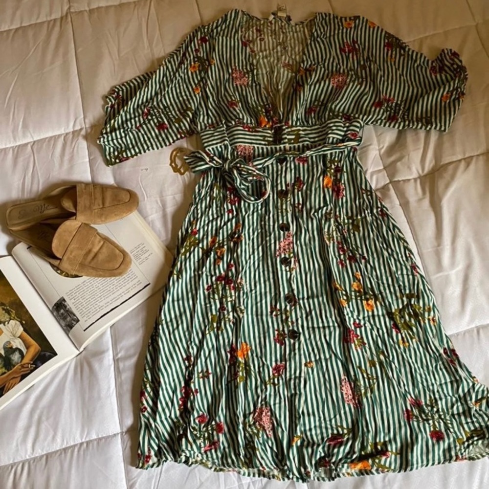 Contemporary striped dress